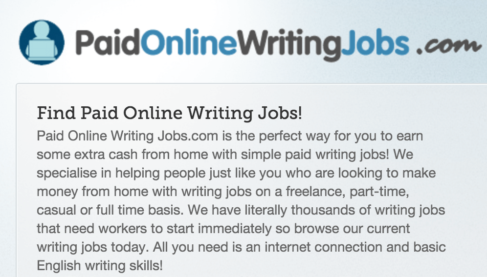 Writing Jobs