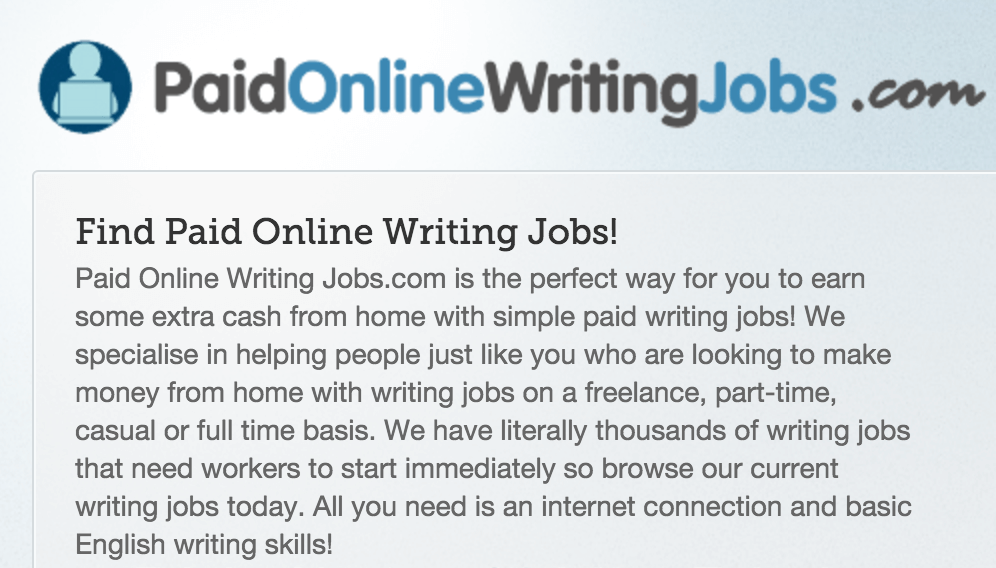 online paid essay writing jobs