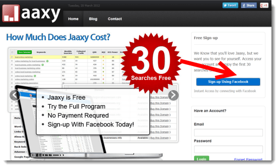 Jaaxy-30-free-searches