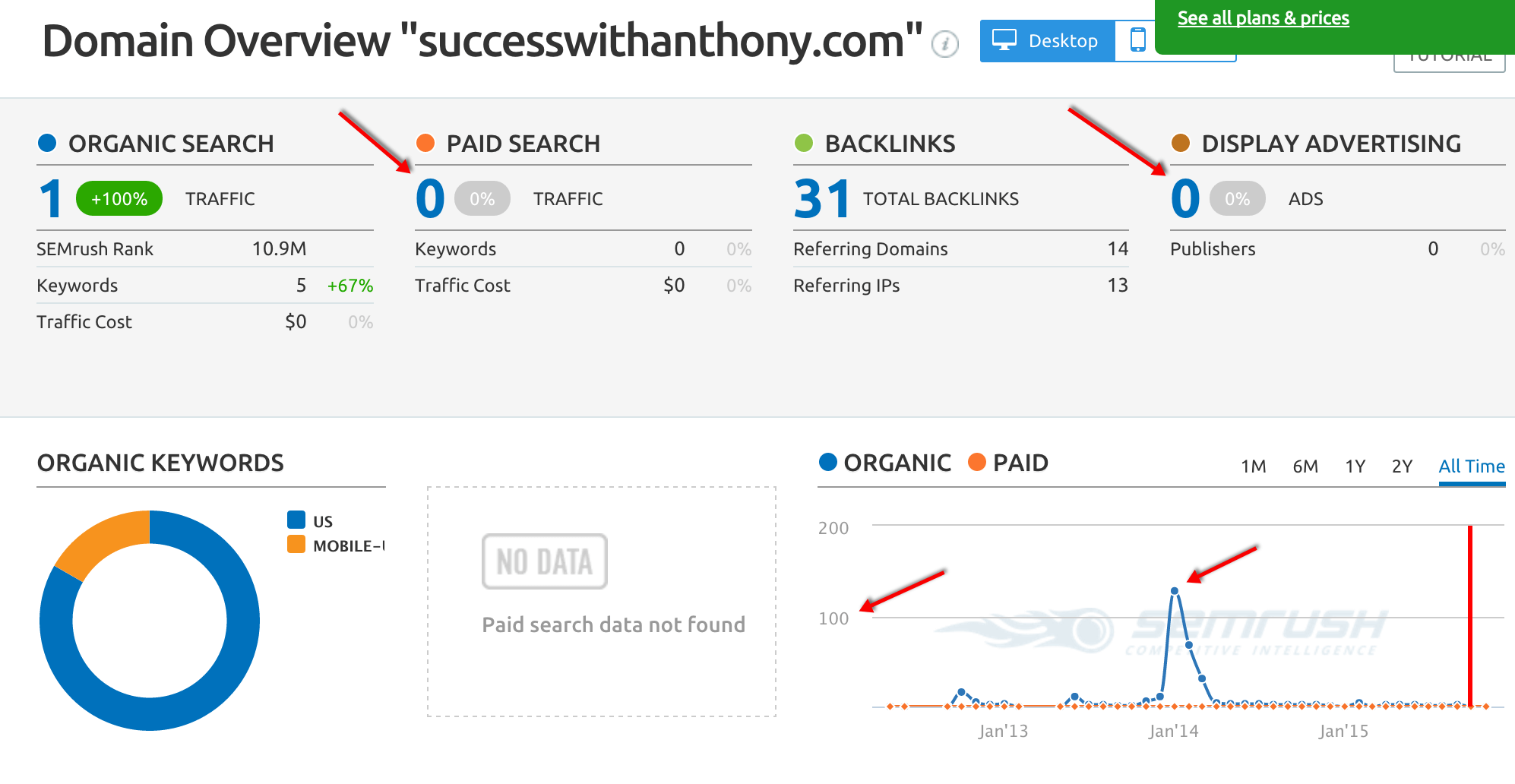 semrush-data-on-wnthonys-website