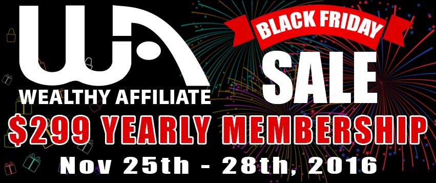 Wealthy Affiliate Black Friday Deal 2018