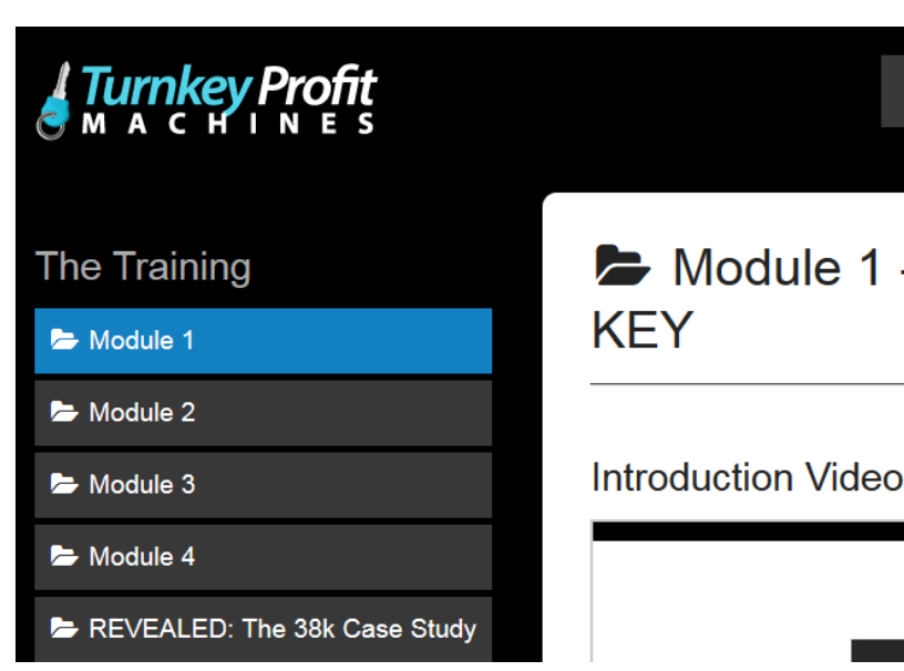 Turnkey Profit Machines members area