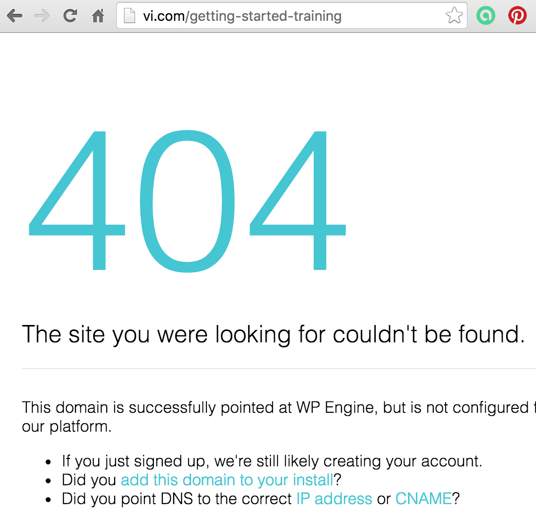 404 error