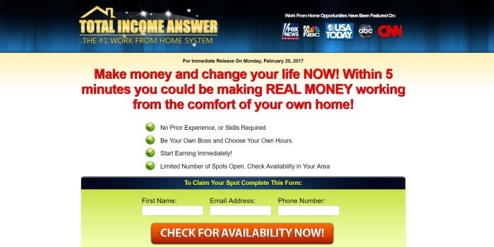 Is Total Income Answer