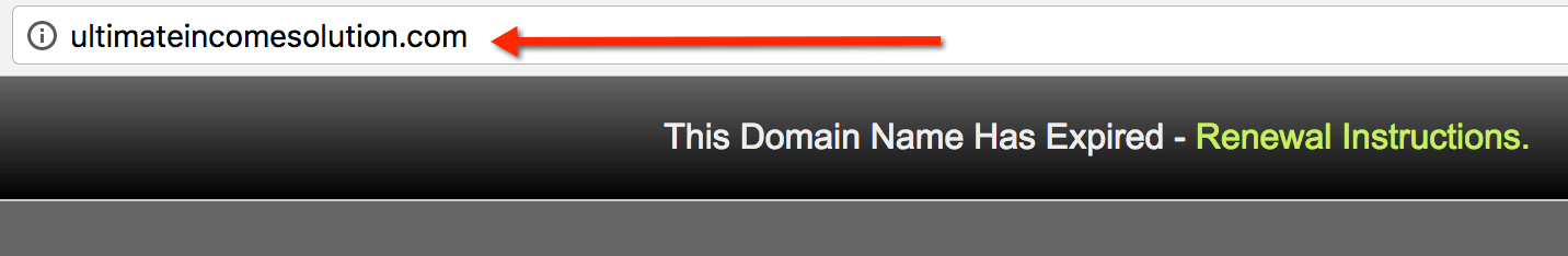 domain name expired