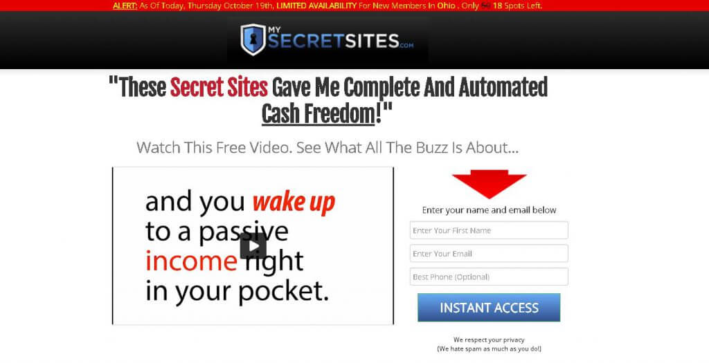 My Secret Sites video