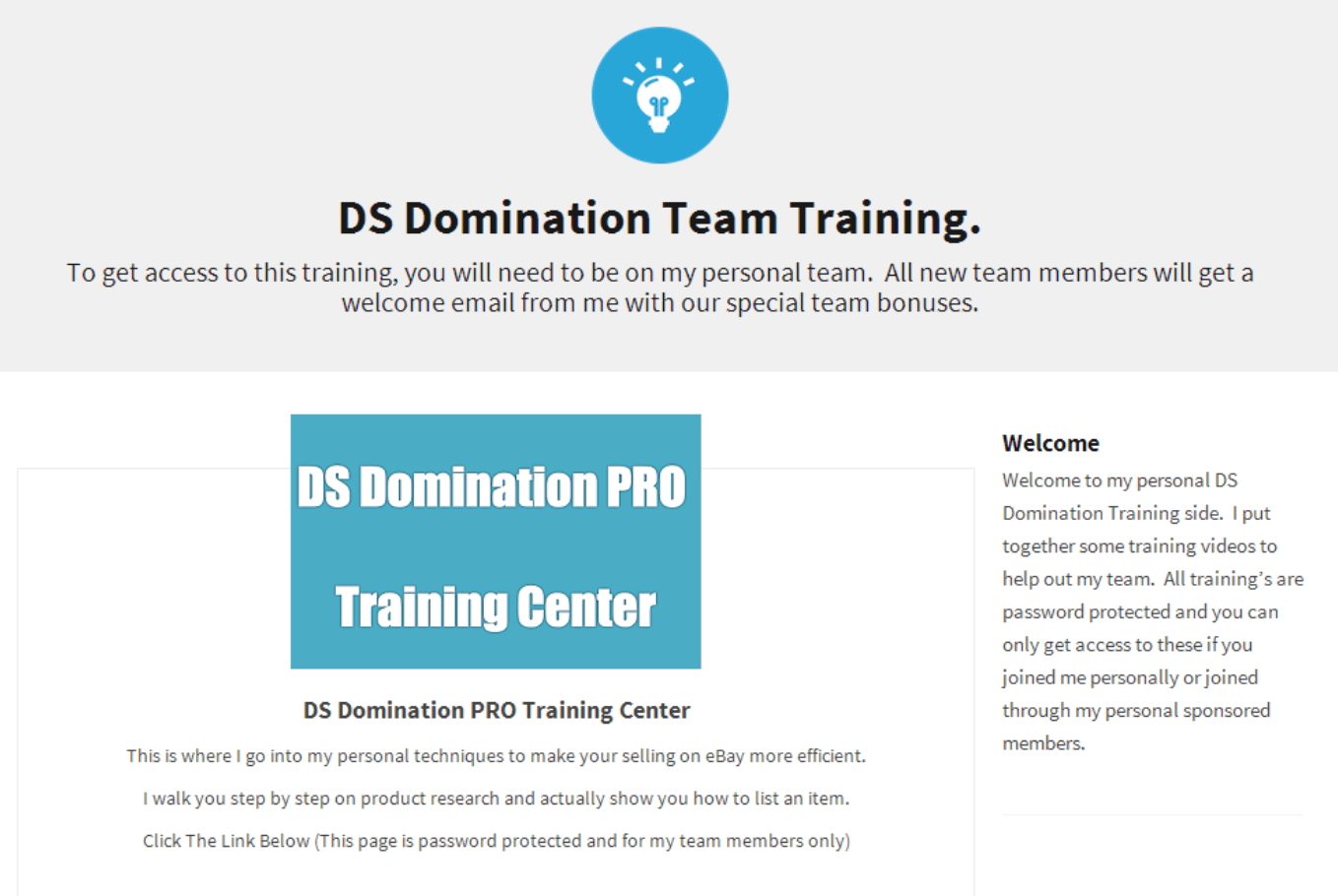 Domination training email