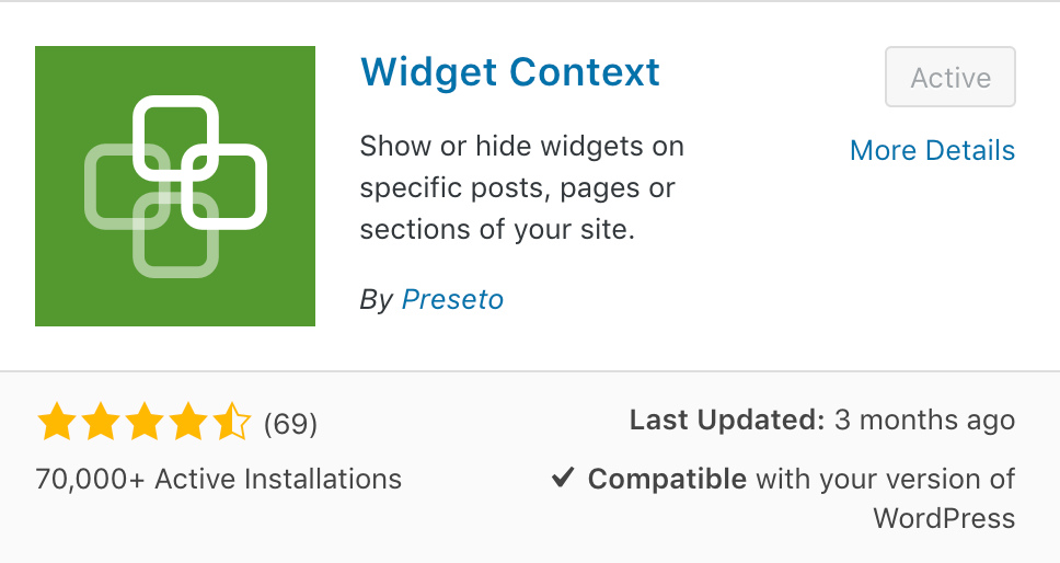 widget context