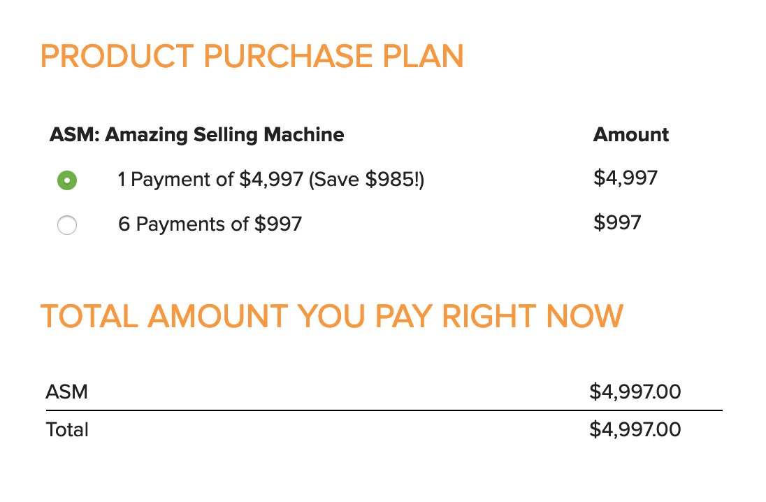 payment plan