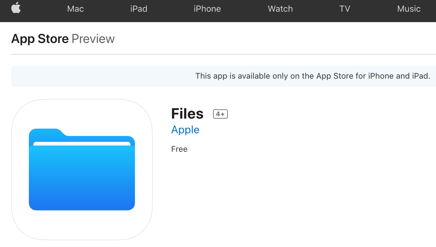 Files on Appstore