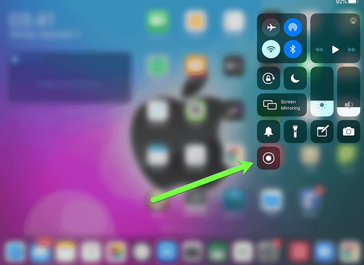 how to add screen record on ipad